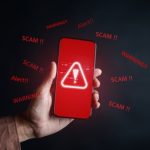 Scam,Alert,On,Smartphone,Concept,,Virus,Hacker,Internet,Security,,Businessman